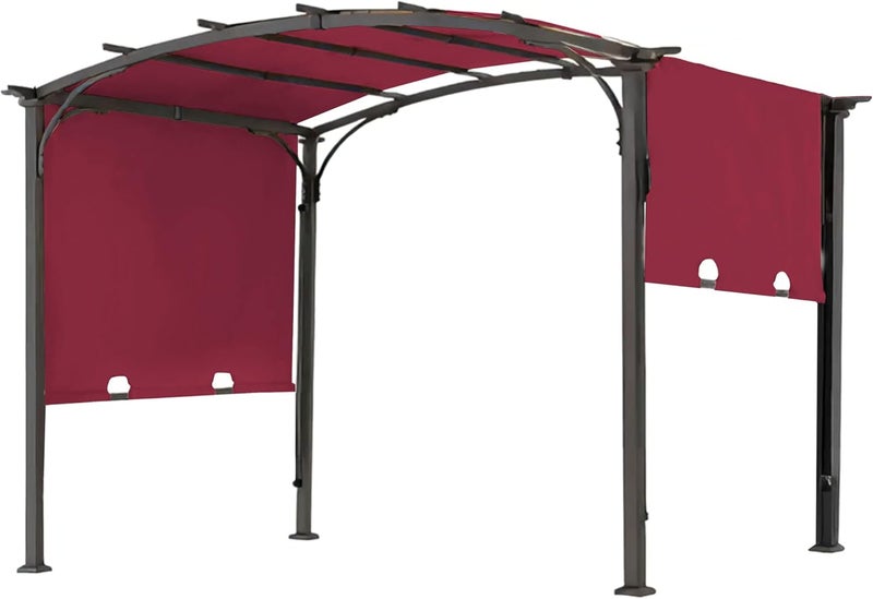 SCOMANAGE 85''x 208'' Universal Doubleton Steel Pergola Replacement Cover for Pergola L-PG080PST, (Burgundy) - Image 1